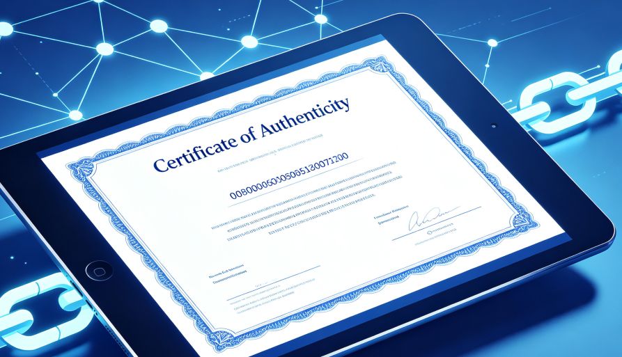 Blockchain Certificate Illustration